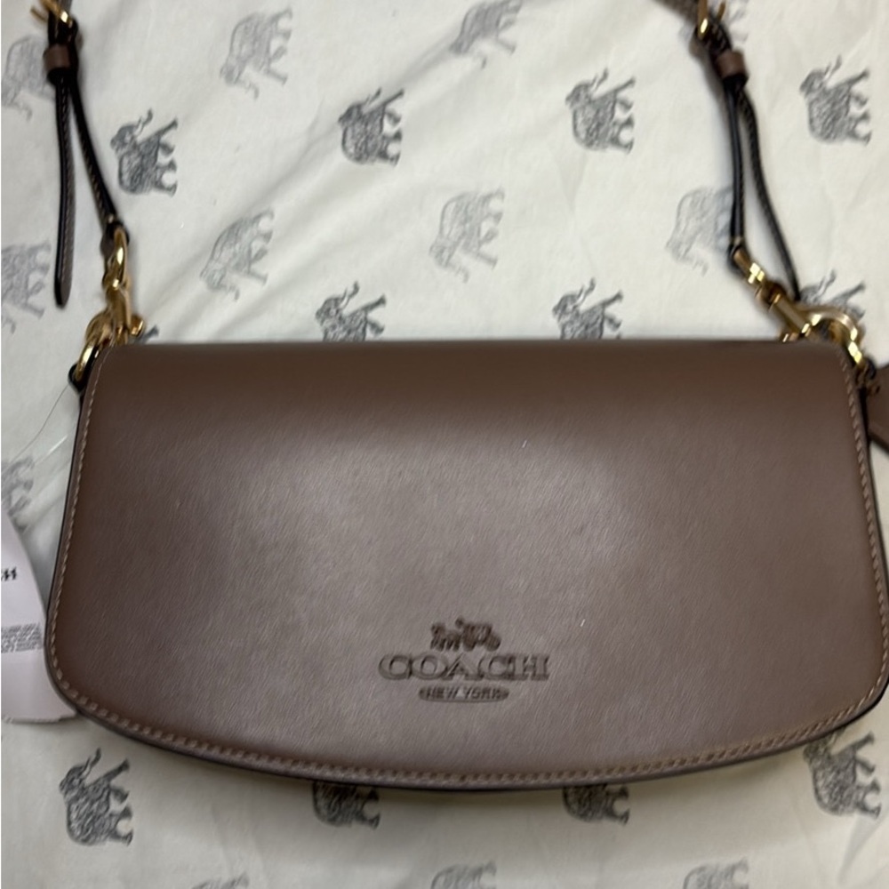NWT coach Andrea dark stone bag